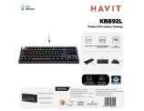 [KB892L] 无折扣HAVIT TASTIERA GAMING MECCANICA BLU SWITCH RGB REGOLABILI TYPEC