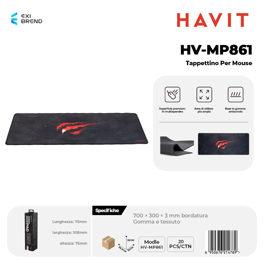 HAVIT HV-MP861 Tappettino per Mouse