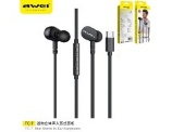 AWEI AURICOLARE CABLATO IN EAR TYPEC PER TELEFONO STEREO USBC
