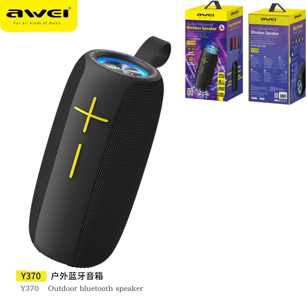AWEI Y370 Mini Speaker Portatile Bluetooth Nero