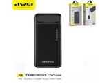 [P6KBK] AWEI POWER BANK CON MULTI OUTPUT 20000mAh