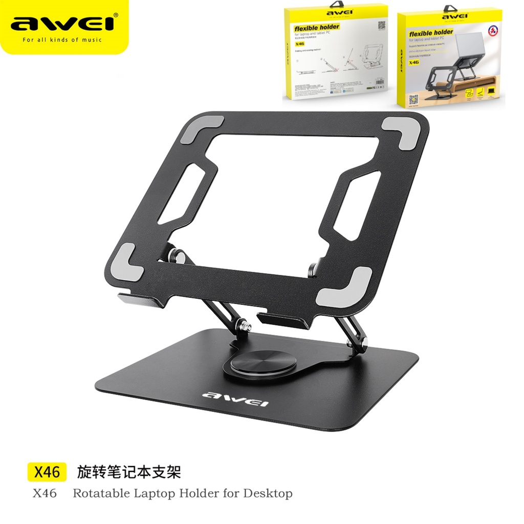 AWEI X46 Supporto in Metallo Girevole per Notebook