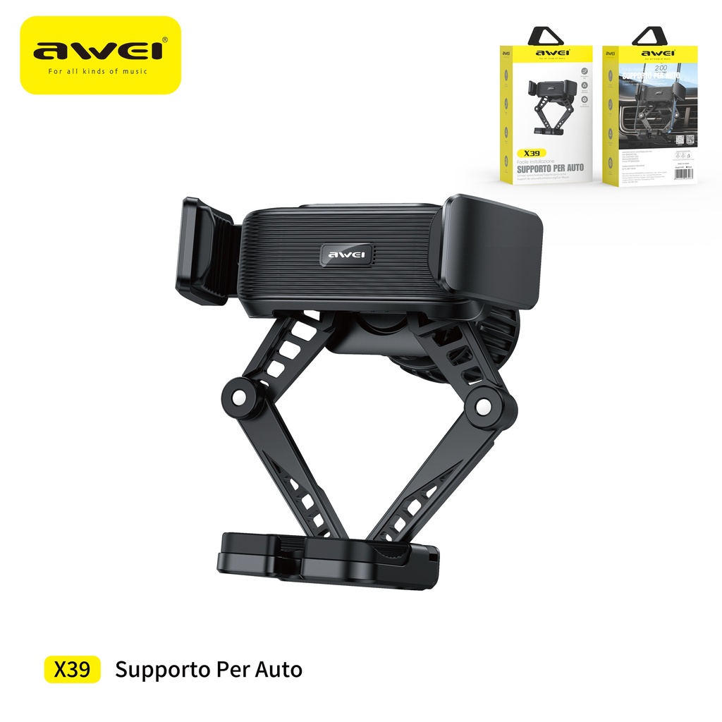 AWEI X39 Supporto Smartphone per Auto con Gancio a Gravita