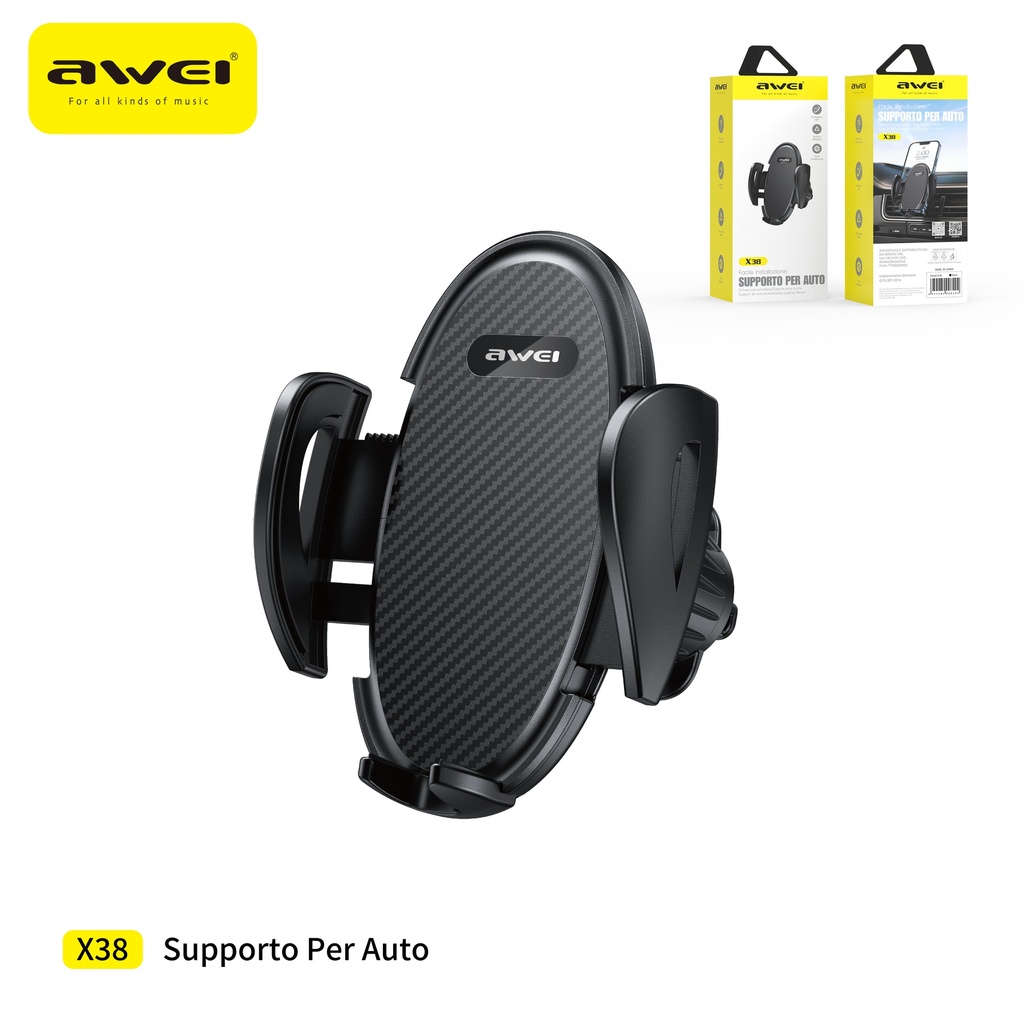 AWEI X38 Supporto Smartphone per Auto con Clip