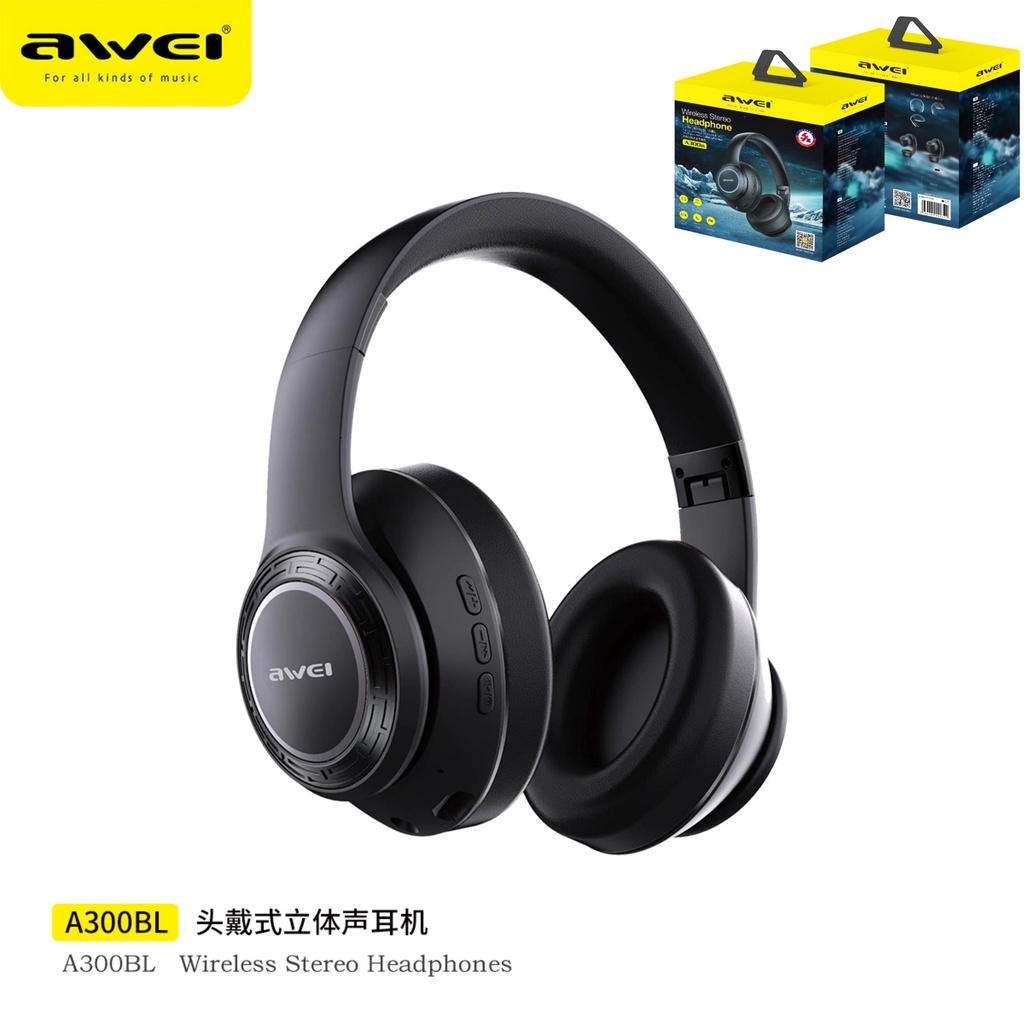 AWEI A300BL Cuffie Stereo Wireless