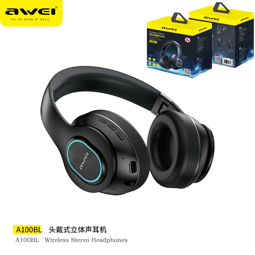 AWEI A100BL Cuffie Stereo Wireless