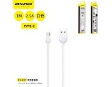 AWEI CAVO TYPE C BIANCO 2M