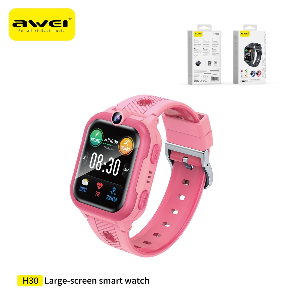 AWEI H30-PK Orologio con Chiamata per Bambini Rosa