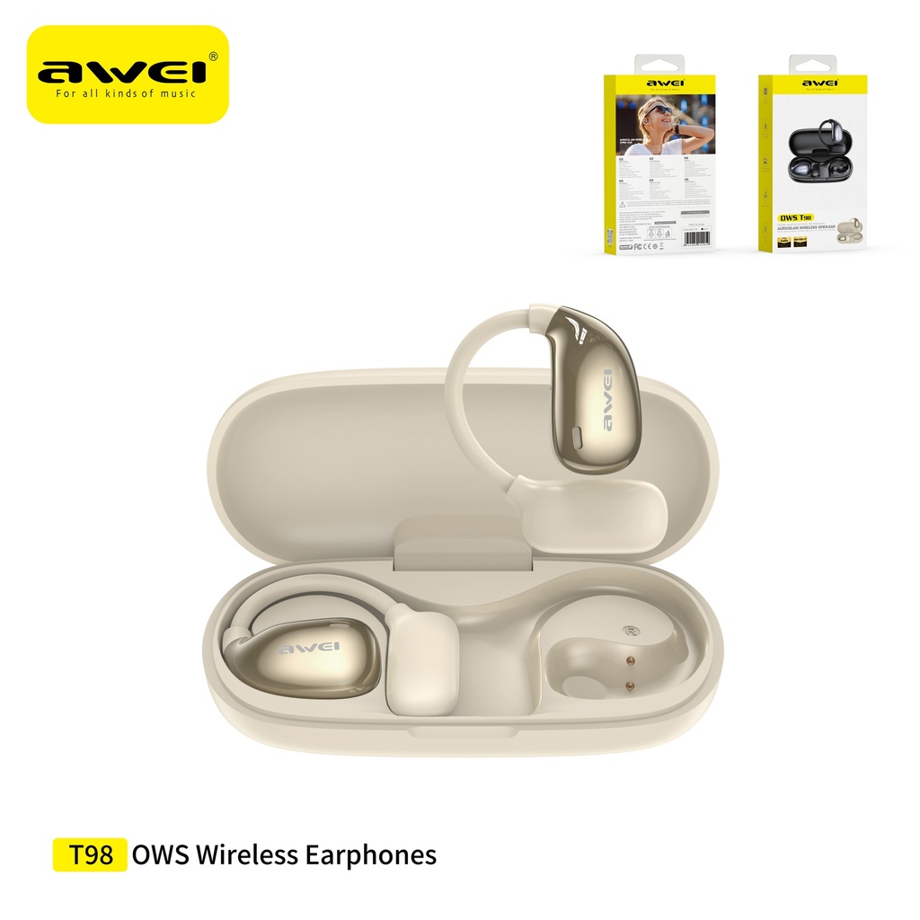 [T98GD] AWEI T98GD Auricolari OWS Conduzione Aerea Oro