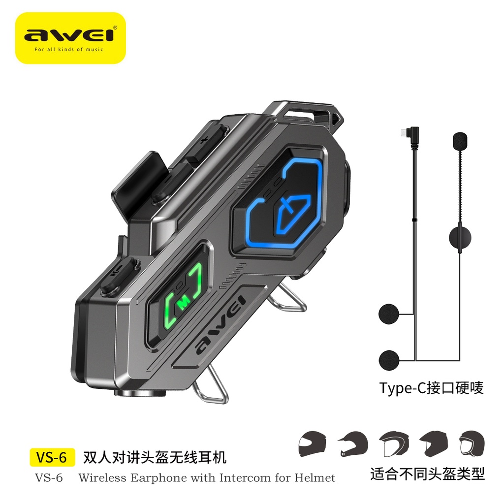 AWEI VS-6 Cuffie da Casco