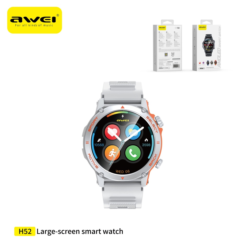AWEI H52-SI Orologio Smart con Chiamate Display AMOLED