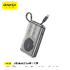 AWEI POWERBANK WIRELESS CON CAVI 10000MAH NERO