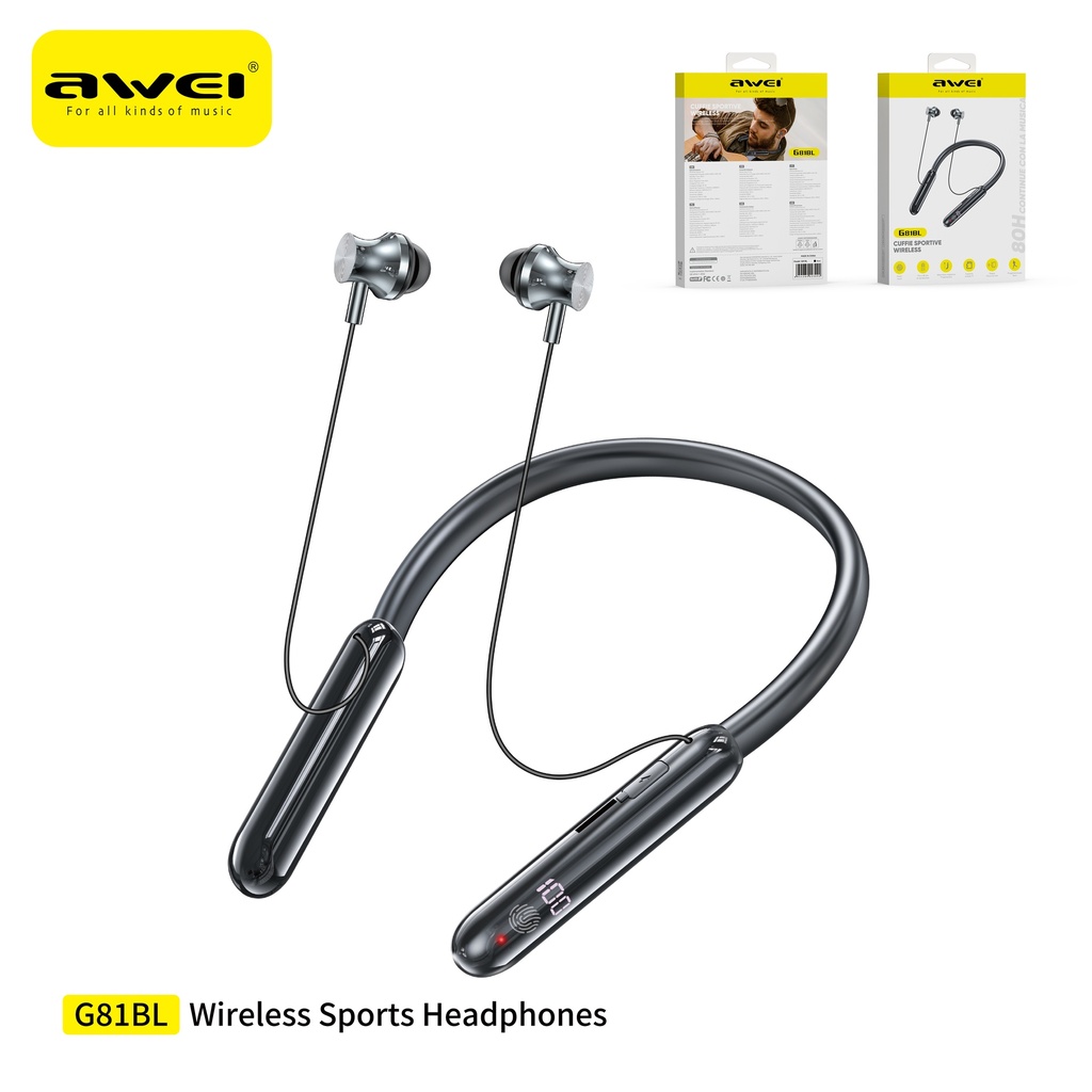 AWEI G81BL Auricolari Wireless Sportive