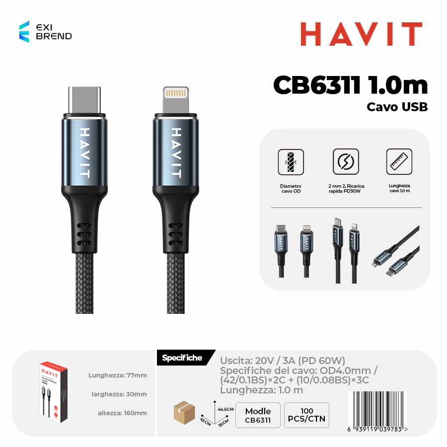 HAVIT CB6311 1 m Cavo USB