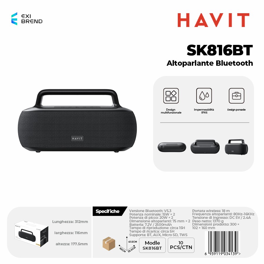 HAVIT SK816BT Speaker Bluetooth