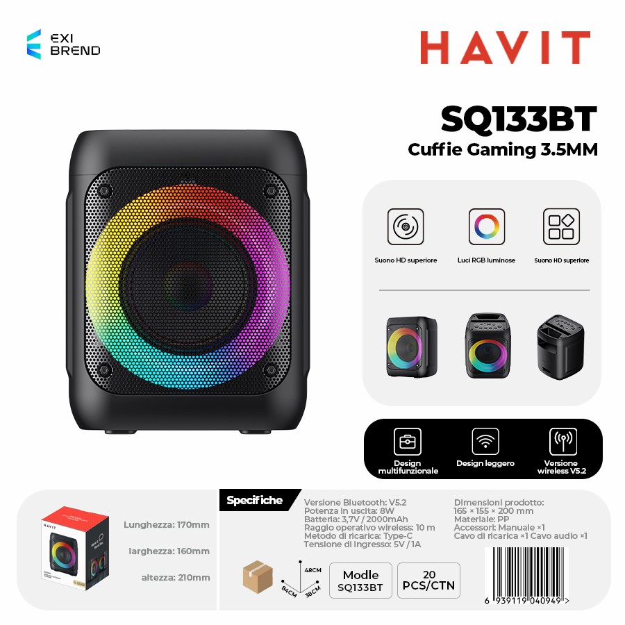 HAVIT SQ133BT Speaker Trolley