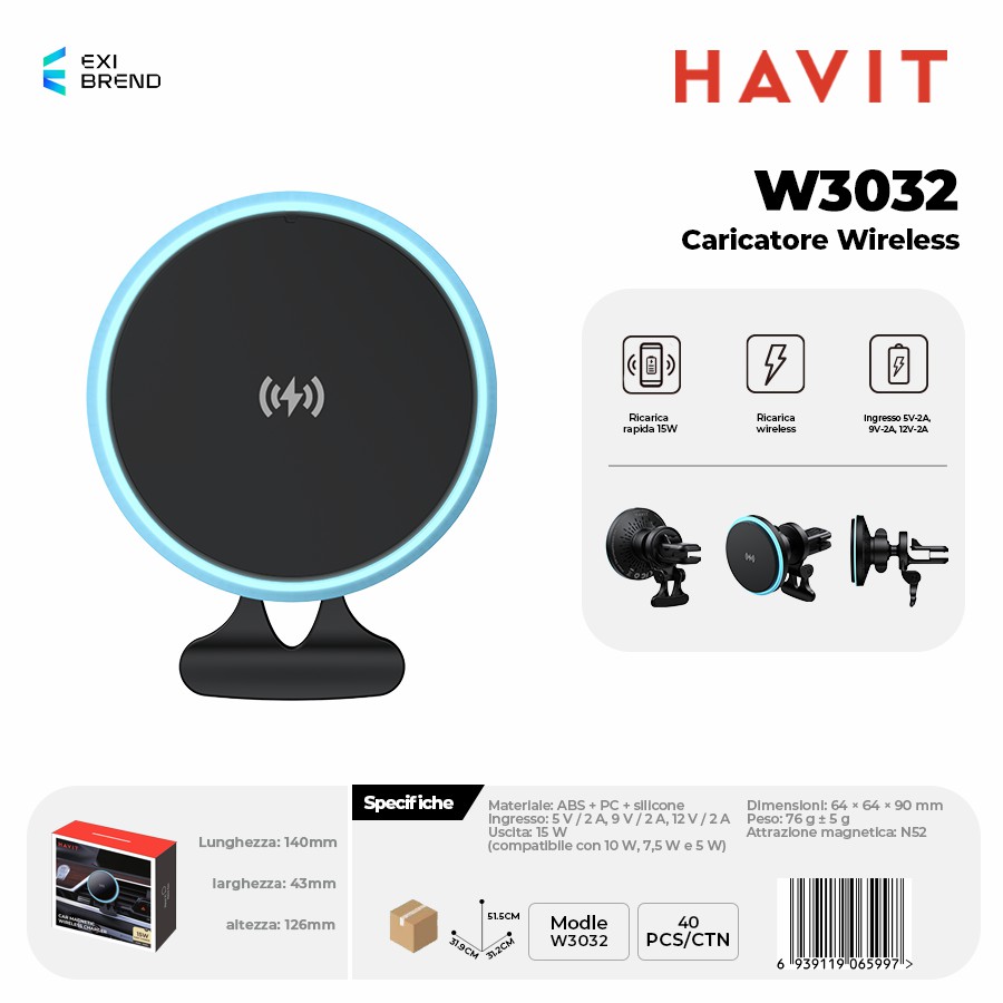 HAVIT W3032 Caricatore Wireless