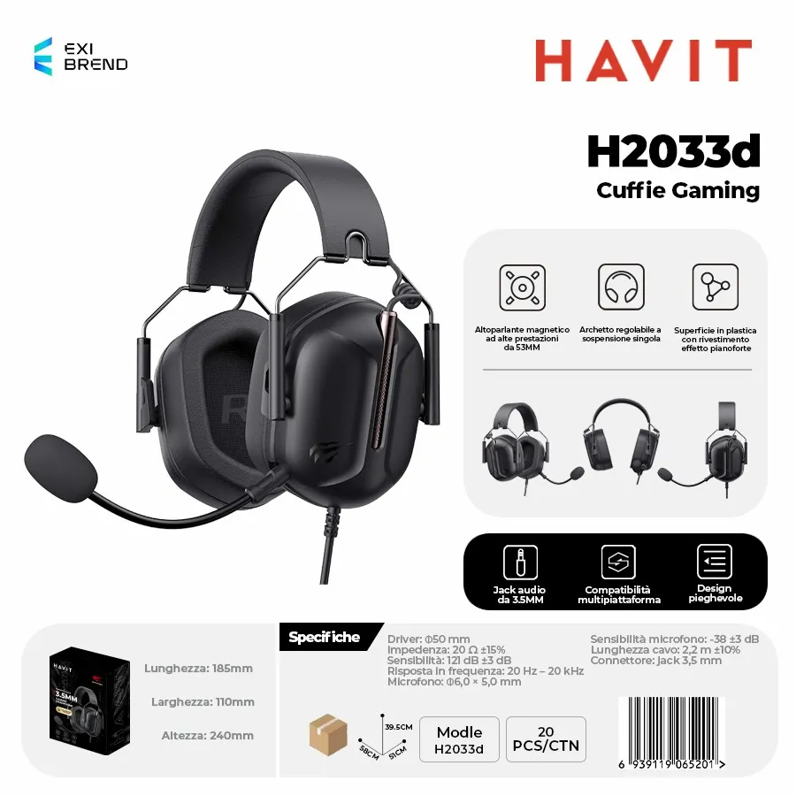 HAVIT H2033D Cuffie Gaming