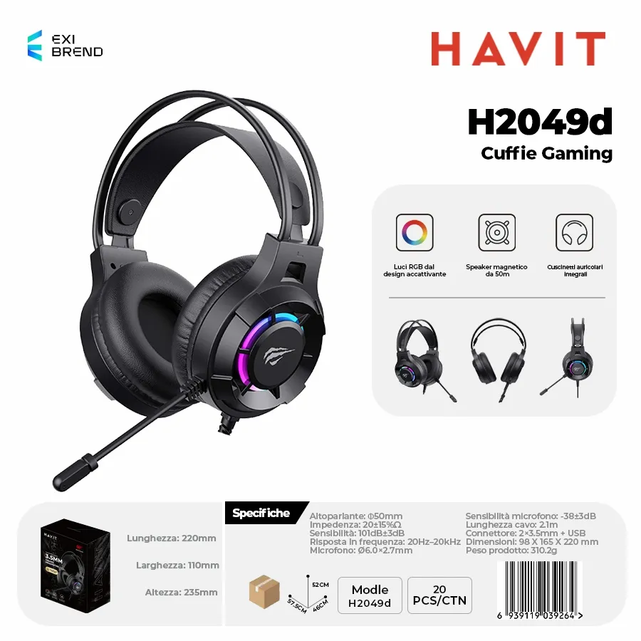 HAVIT H2049d Cuffie Gaming