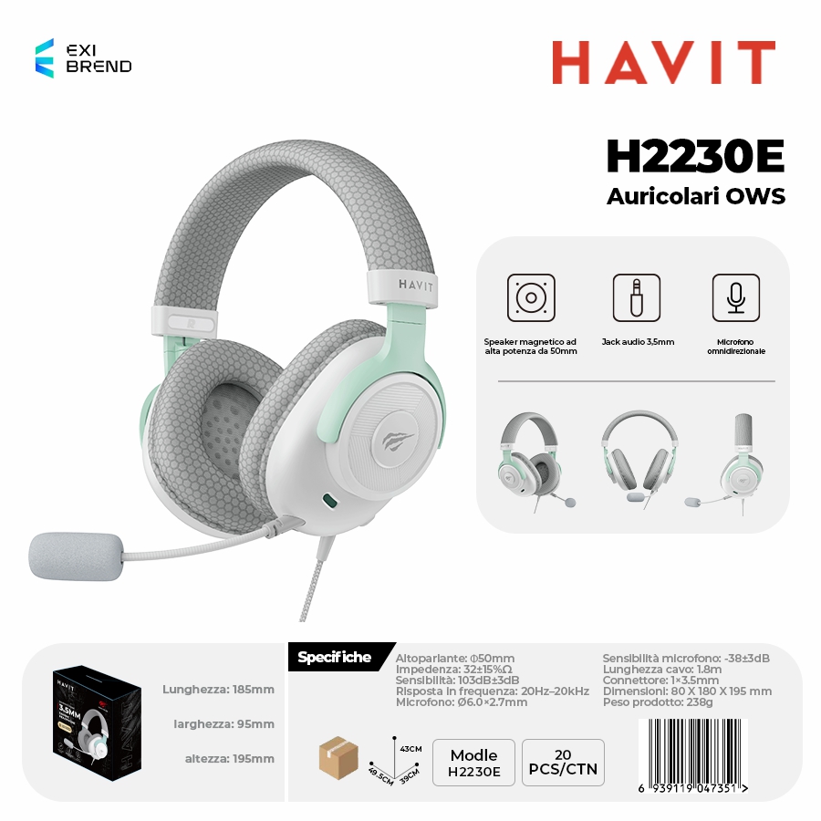HAVIT H2230E Cuffie Gaming