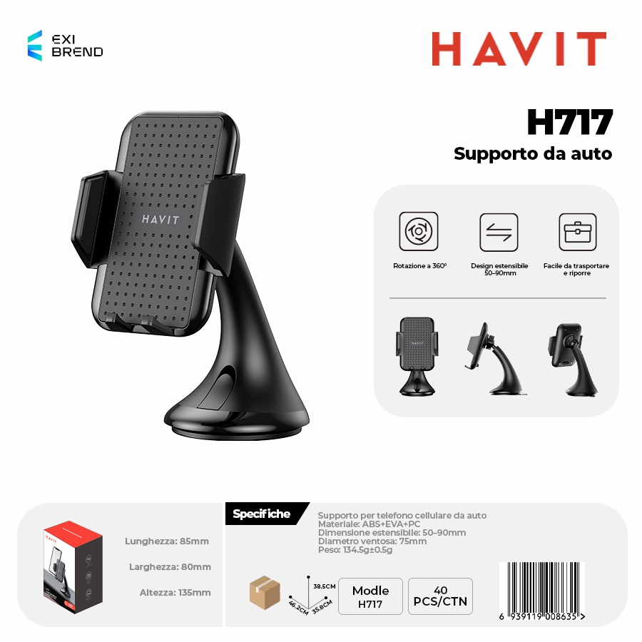 HAVIT H717 Supporto Auto