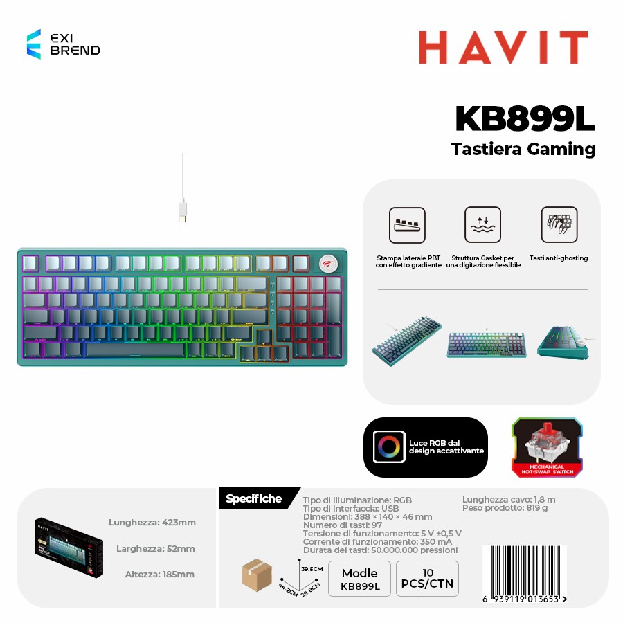 HAVIT KB899L Tastiera Gaming
