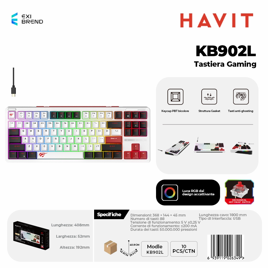 HAVIT KB902L Tastiera Gaming