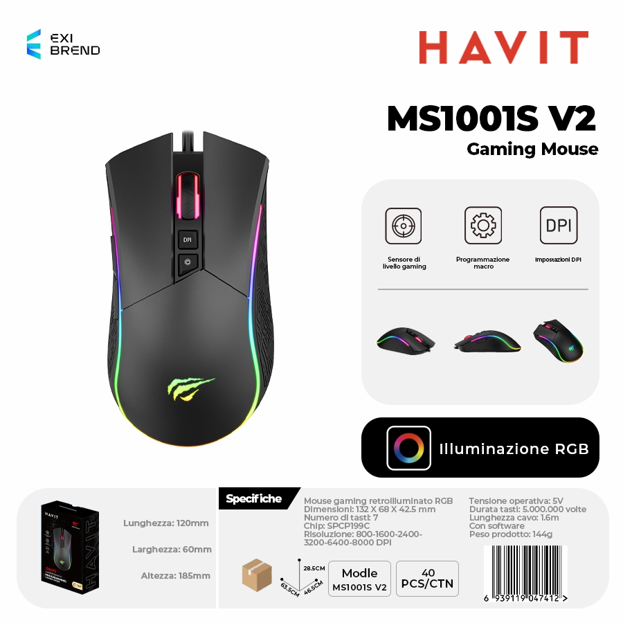 HAVIT MS1001S V2 Mouse Gaming
