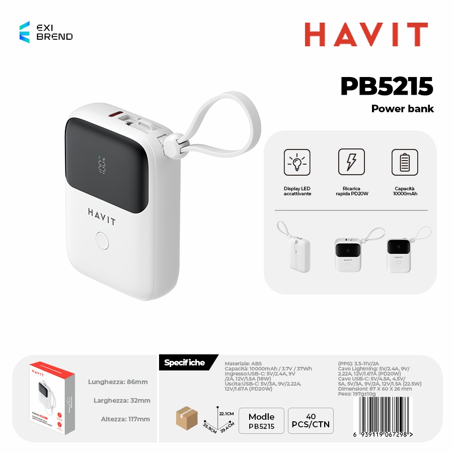 HAVIT PB5215-WH Power Bank