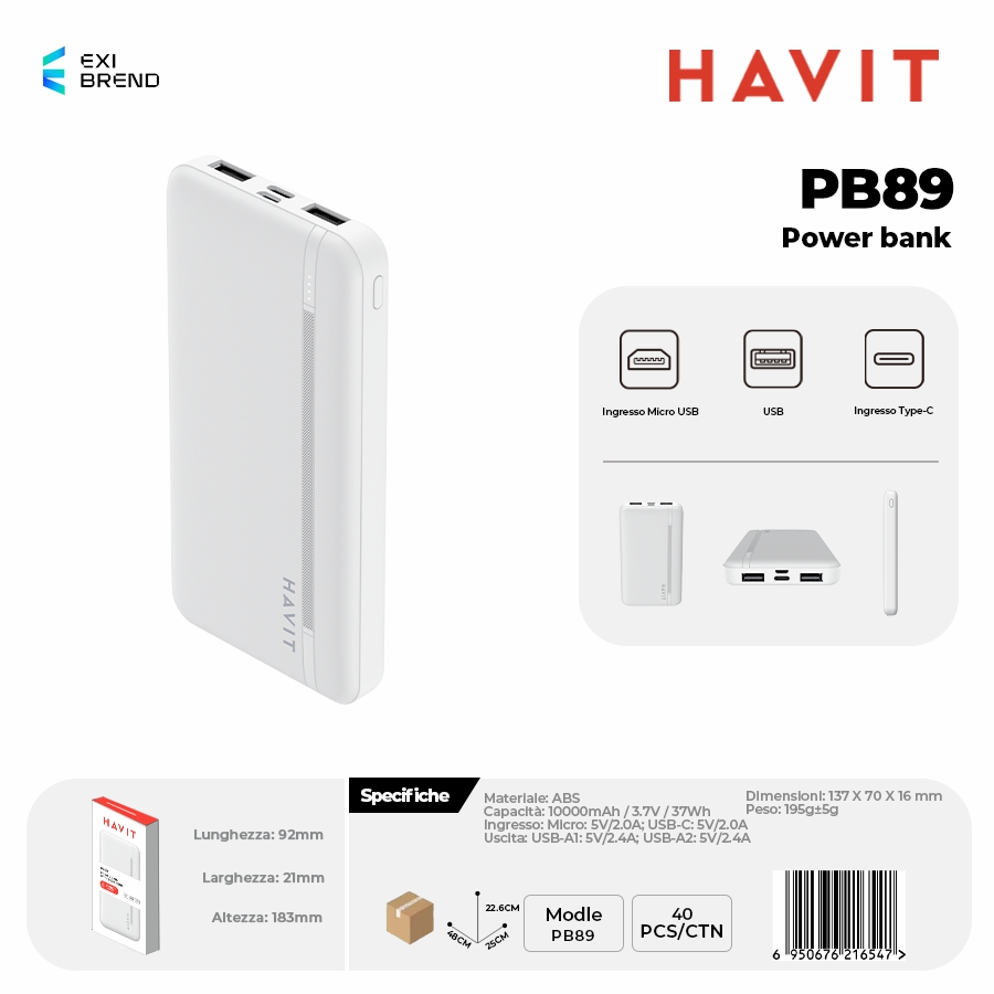 HAVIT PB89-WH Power Bank