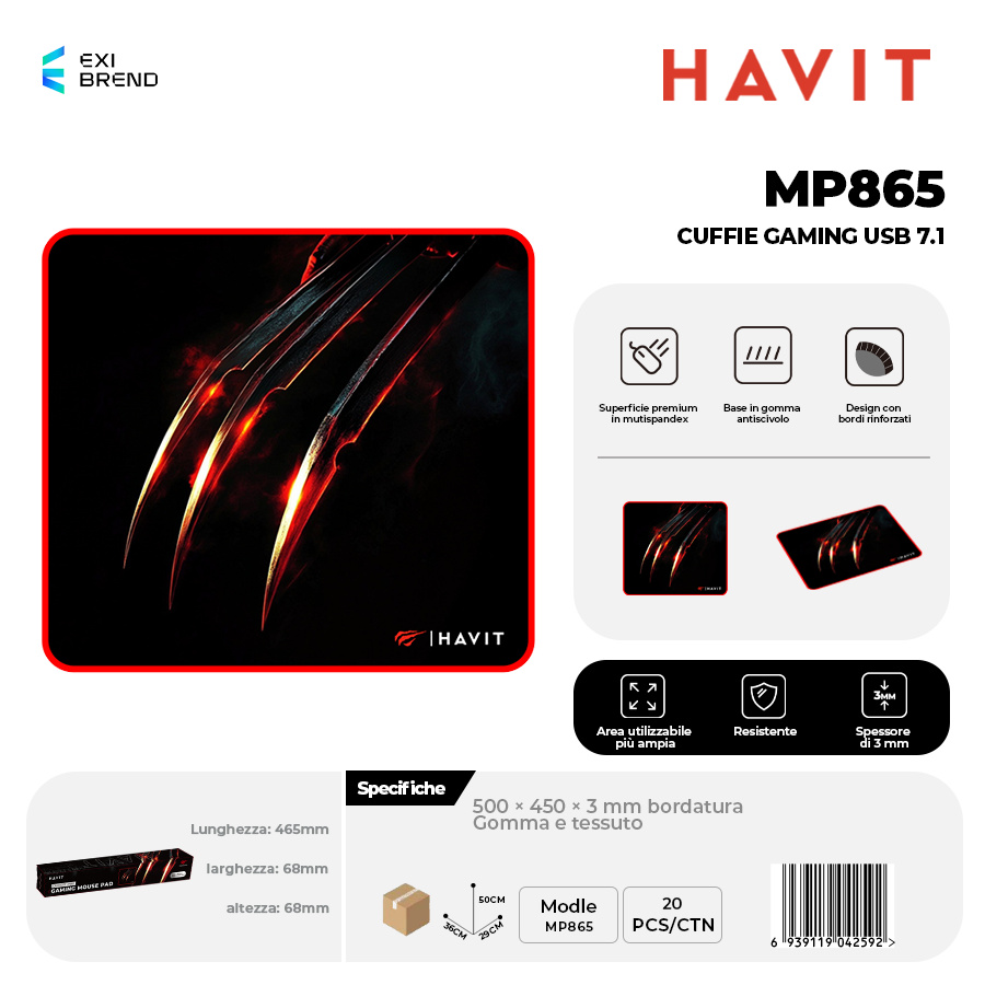 HAVIT MP865 Tappettino per Mouse