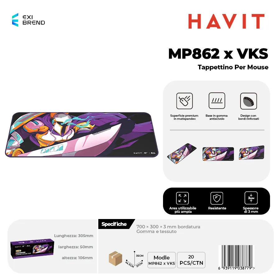 HAVIT MP862 x VKS Tappettino per Mouse Vks