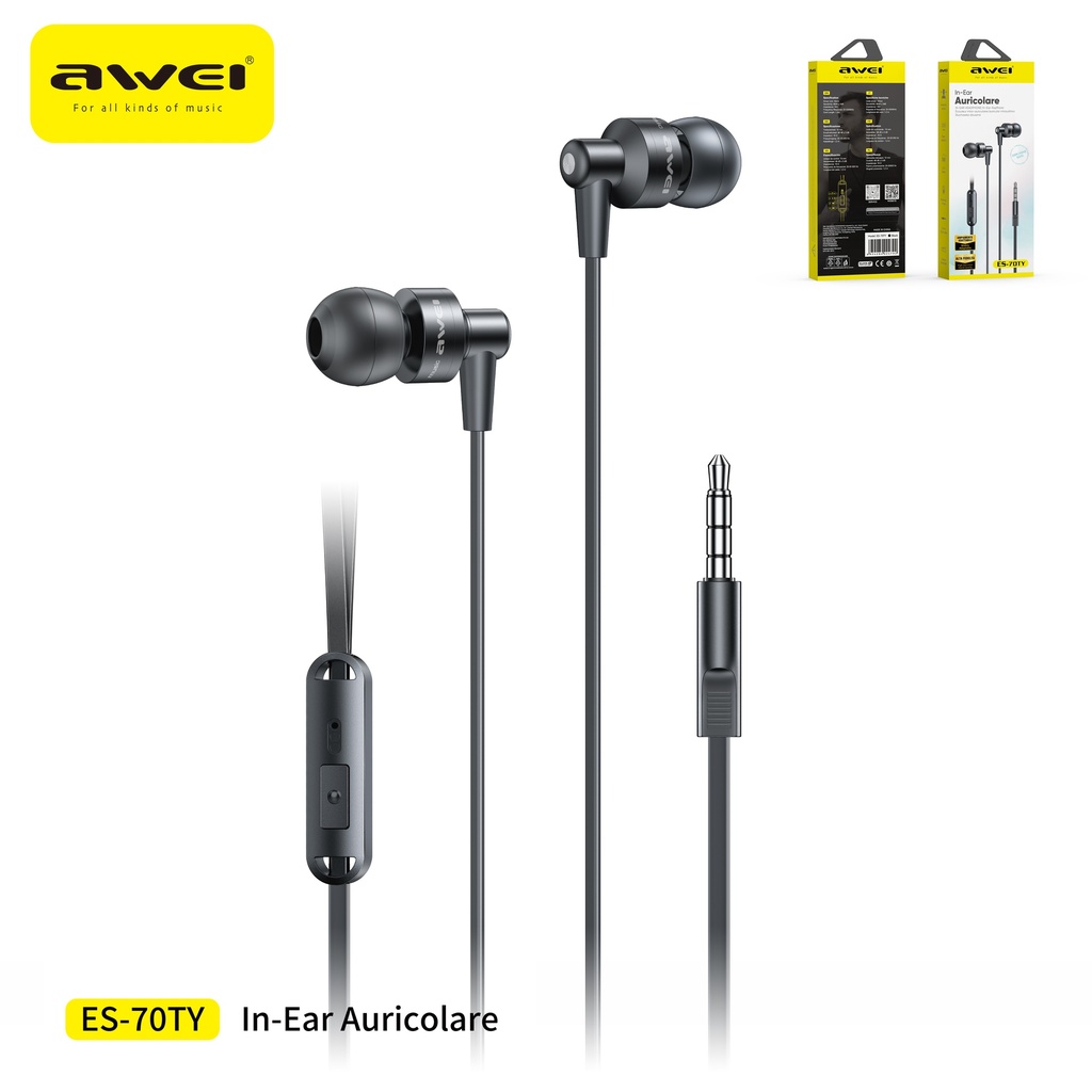 AWEI ES-70TY Auricolari Cablati 3,5 mm