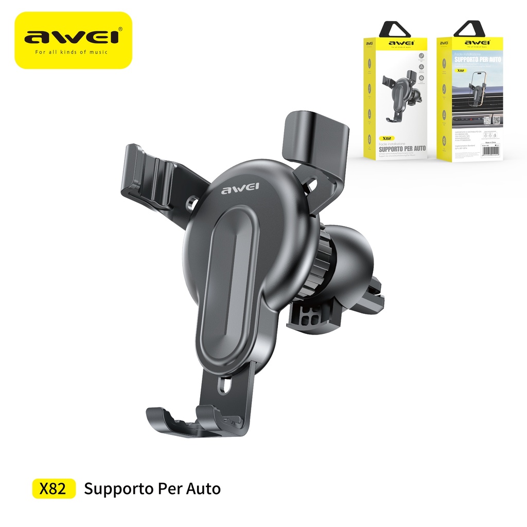 AWEI X82 Supporto Smartphone Auto con Gancio