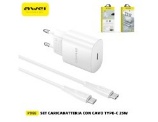 AWEI SET CARICABATTERIA  25W + CAVO TYPEC TO TYPEC