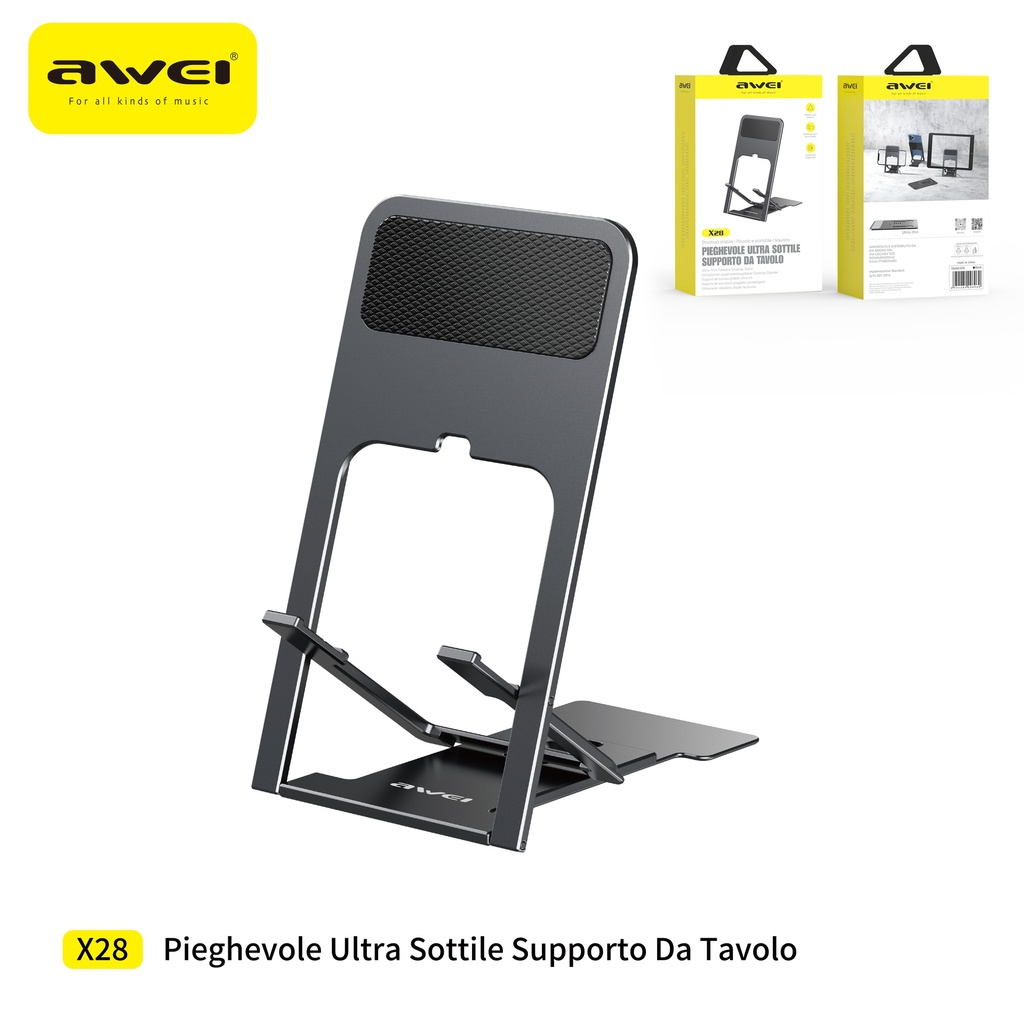 AWEI X28 Supporto Smartphone in Metallo Pieghevole