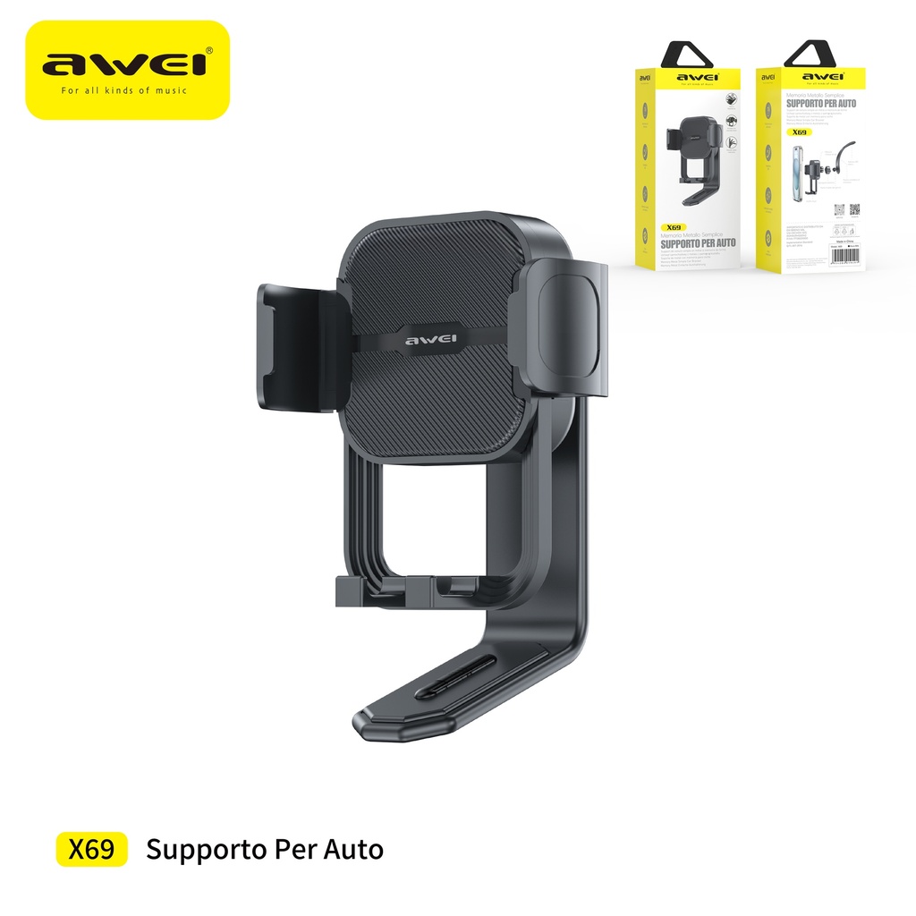 AWEI X69 Supporto Smartphone per Auto con Adesivo Magic