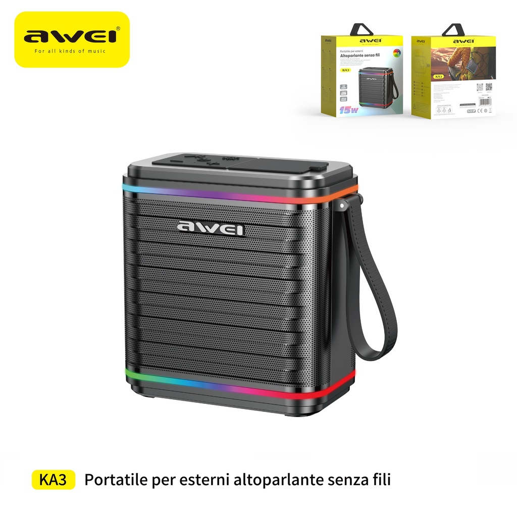 AWEI KA3 Altoparlante Bluetooth con RGB 15W