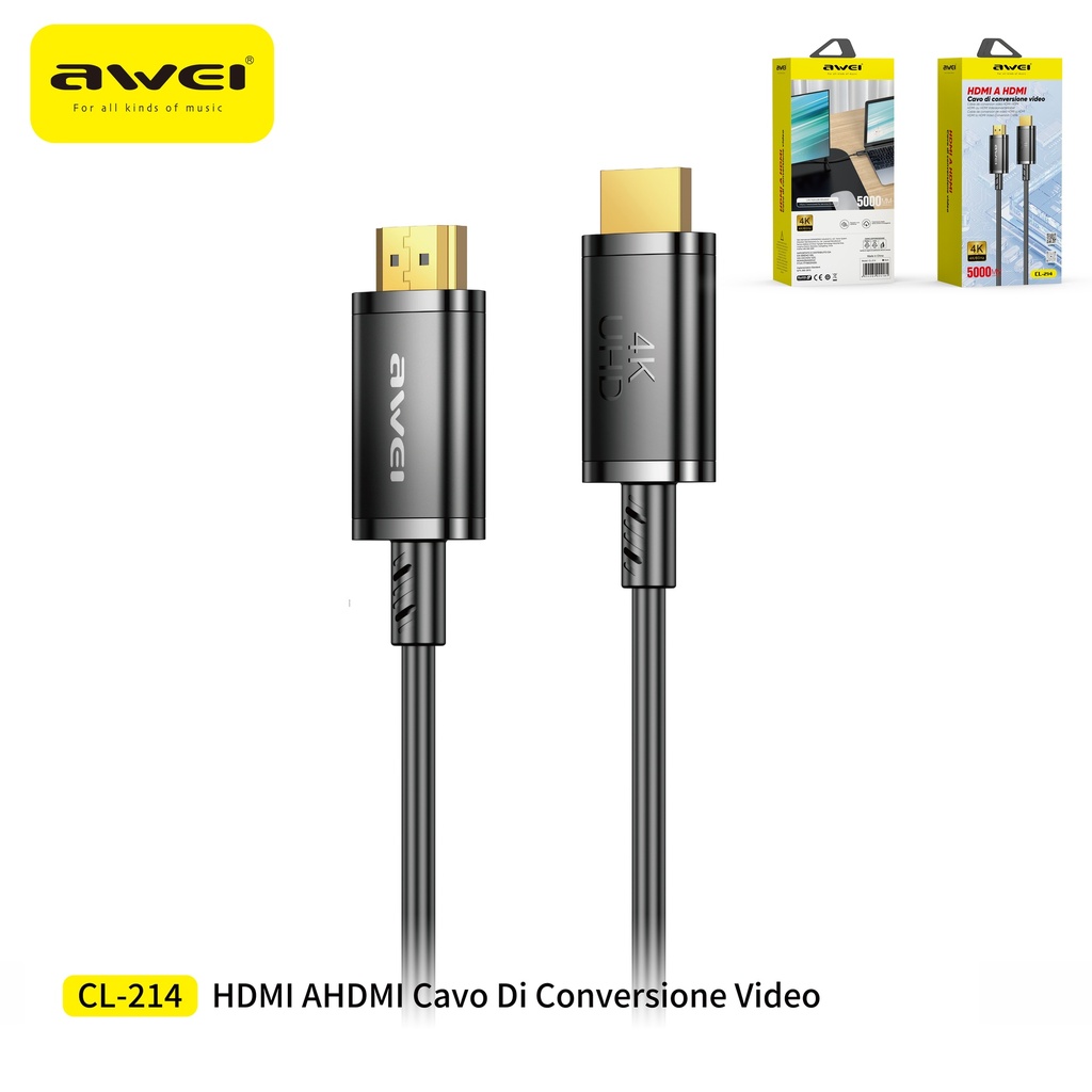 AWEI CL-214-5 Cavo HDMI To HDMI 5 m