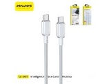 AWEI CAVO FAST CHARGE TYPE-C TO TYPE-C  TRECCIATO 27W/60W 1M