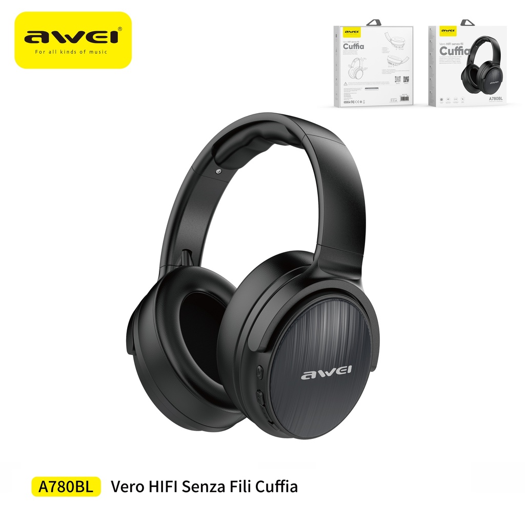 AWEI A780BL Cuffie Sound Around Wireless Nero