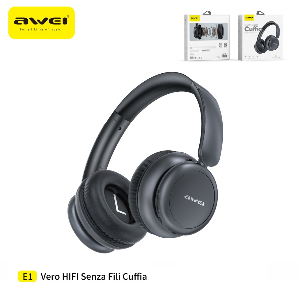 AWEI E1 Cuffie True Wireless Nero