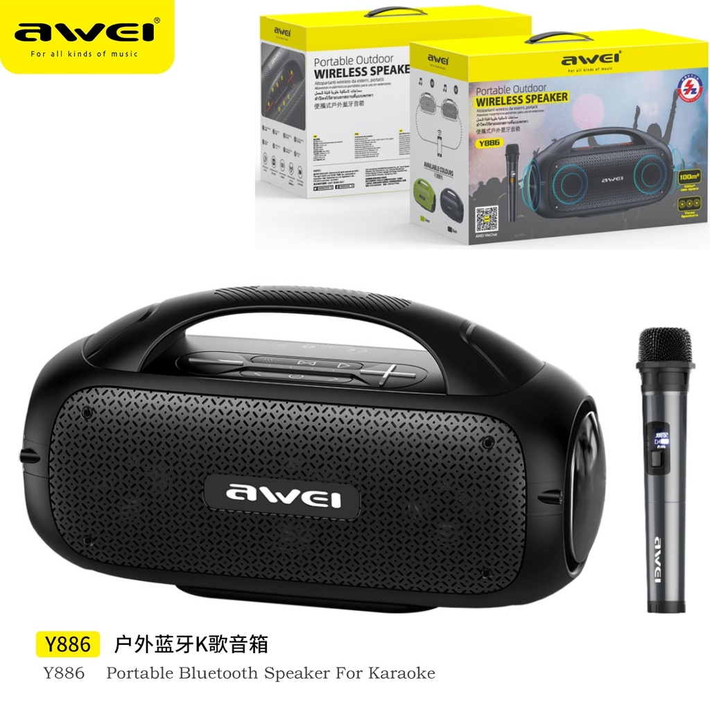 AWEI Y886 Karaoke Esterno Bluetooth Nero