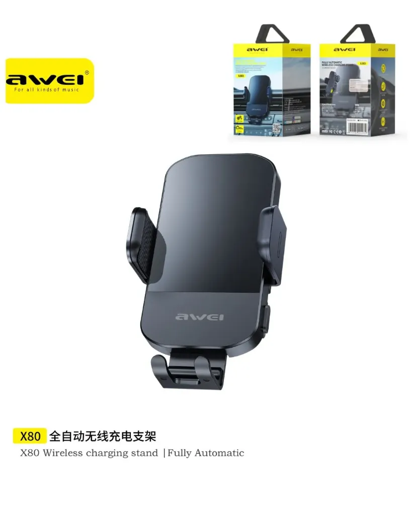AWEI X80 Supporto Smartphone Auto con Gancio