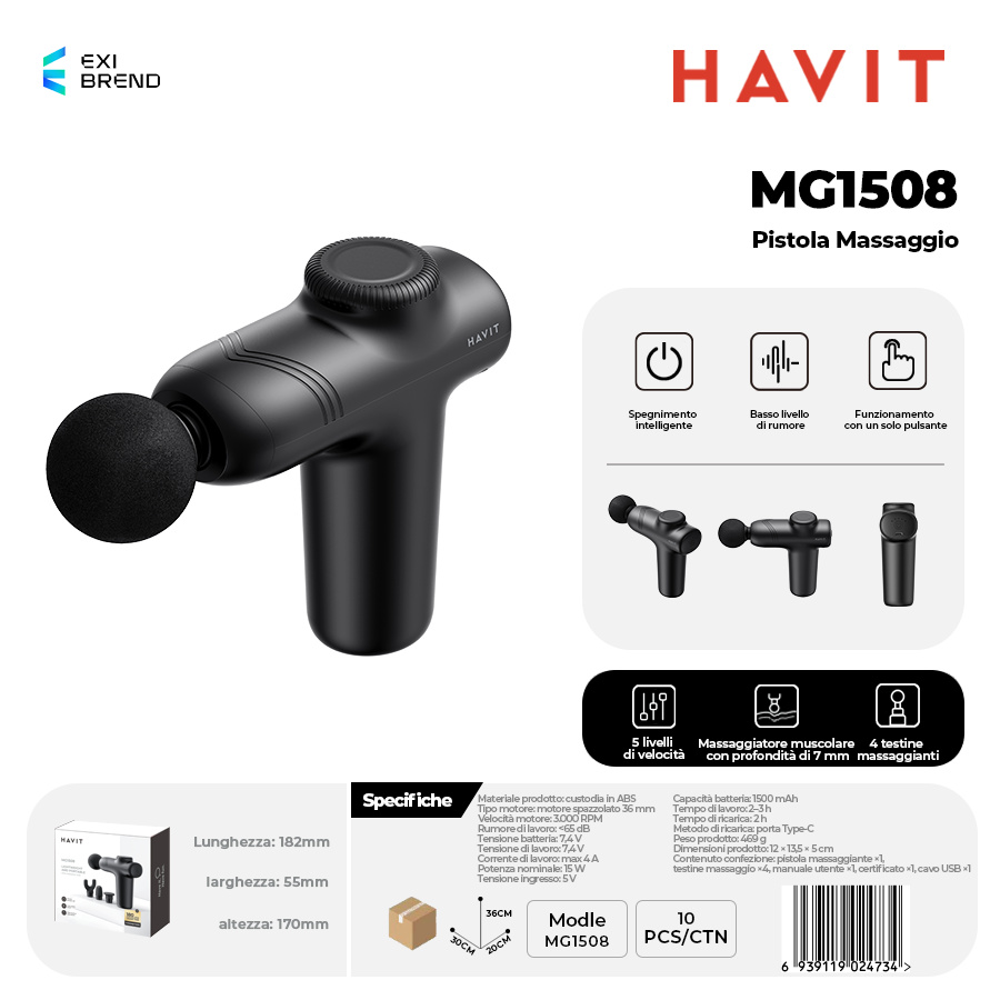HAVIT MG1508 Pistola Massaggiante