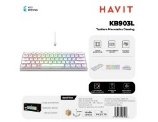 [KB903L-TR] HAVIT TASTIERA TRASPARENTE MECCANICA GAMING RGB REGOLABILI WHITE SWITCH